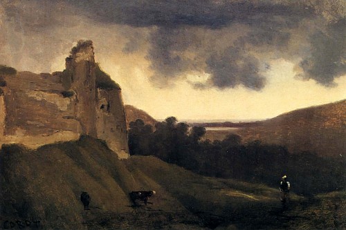 Work: Jean Baptiste Camille Corot Argues-Ruines du Chateau