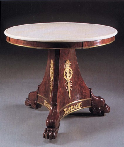Exhibition: Group Show, Work: 19th Century FRENCH Late Empire Ormolu-Mounted Mahogany Center Table